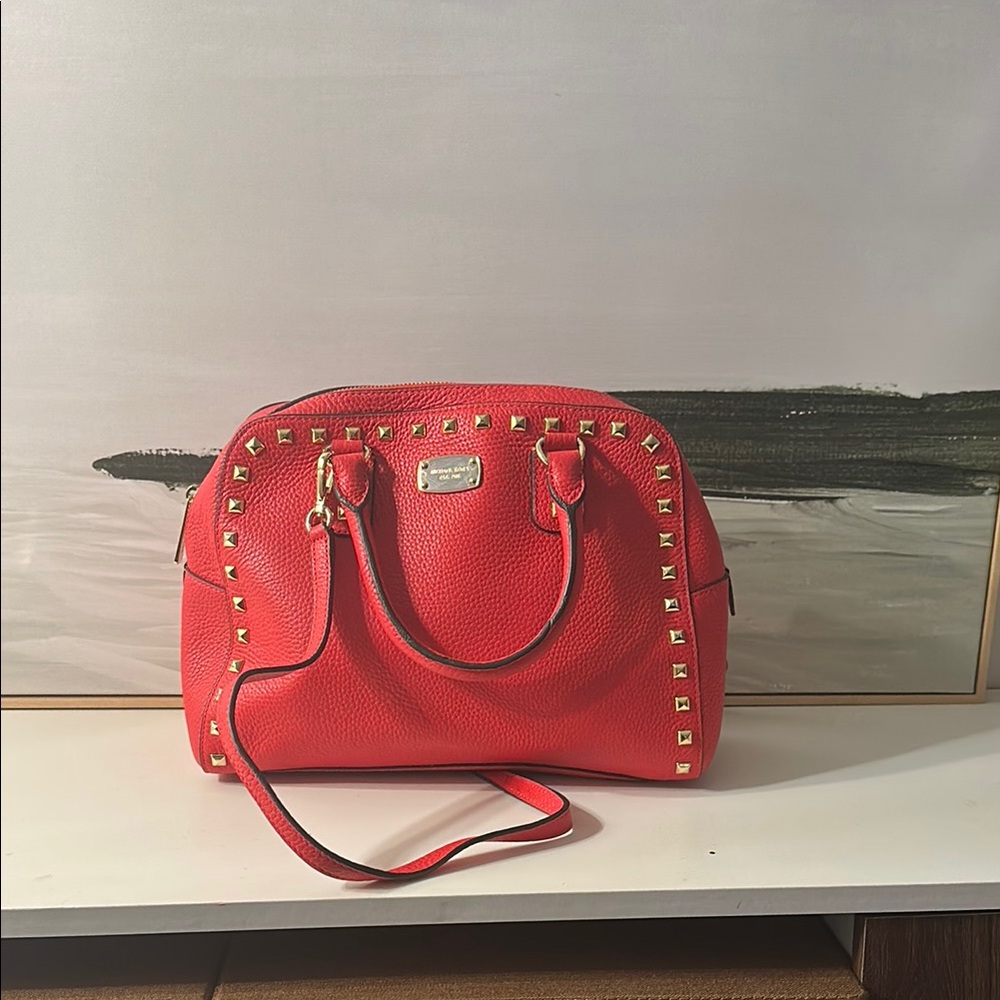 Michael Kors Red Studded Handbag